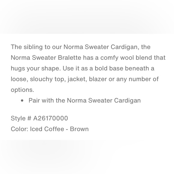 BNWT Norma Sweater Bralette (Levi’s) - Picture 9 of 10